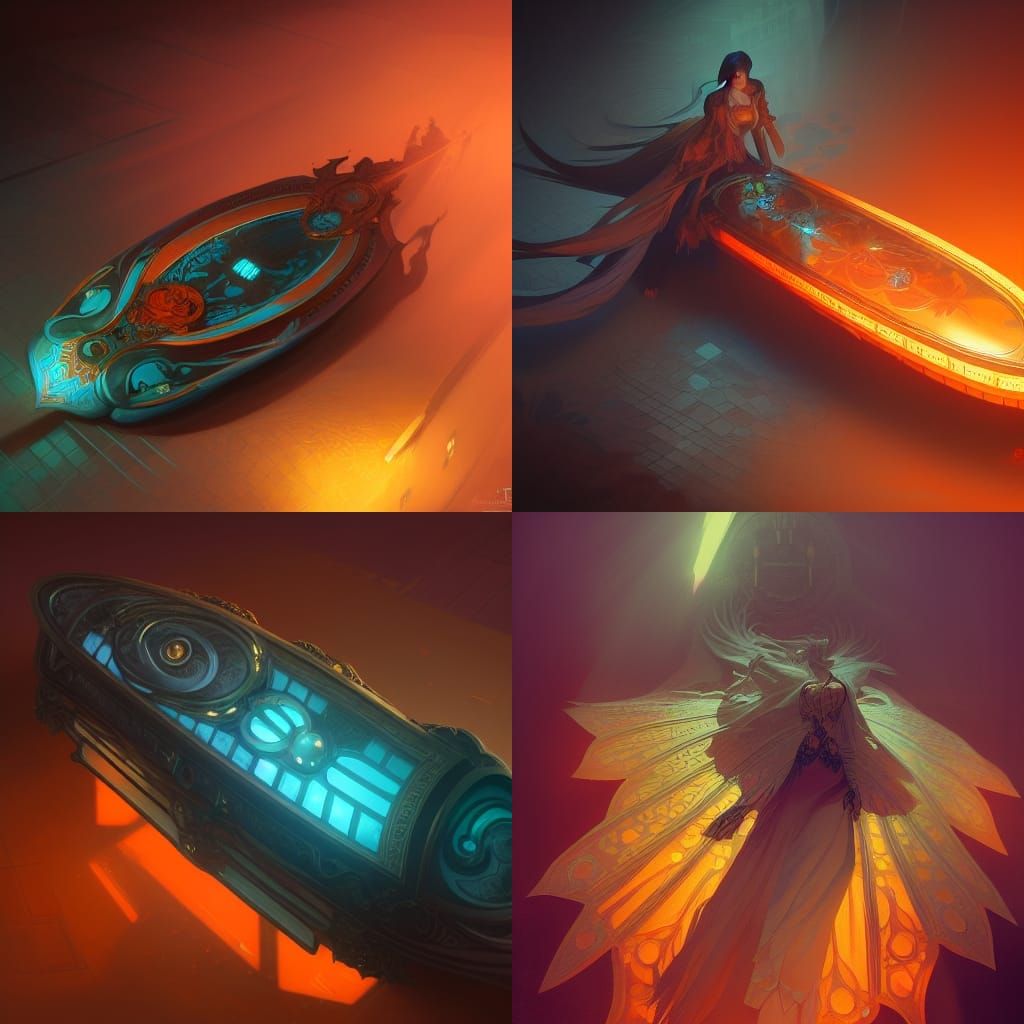 Ornate Coffin Concept Art in Unreal Engine 5