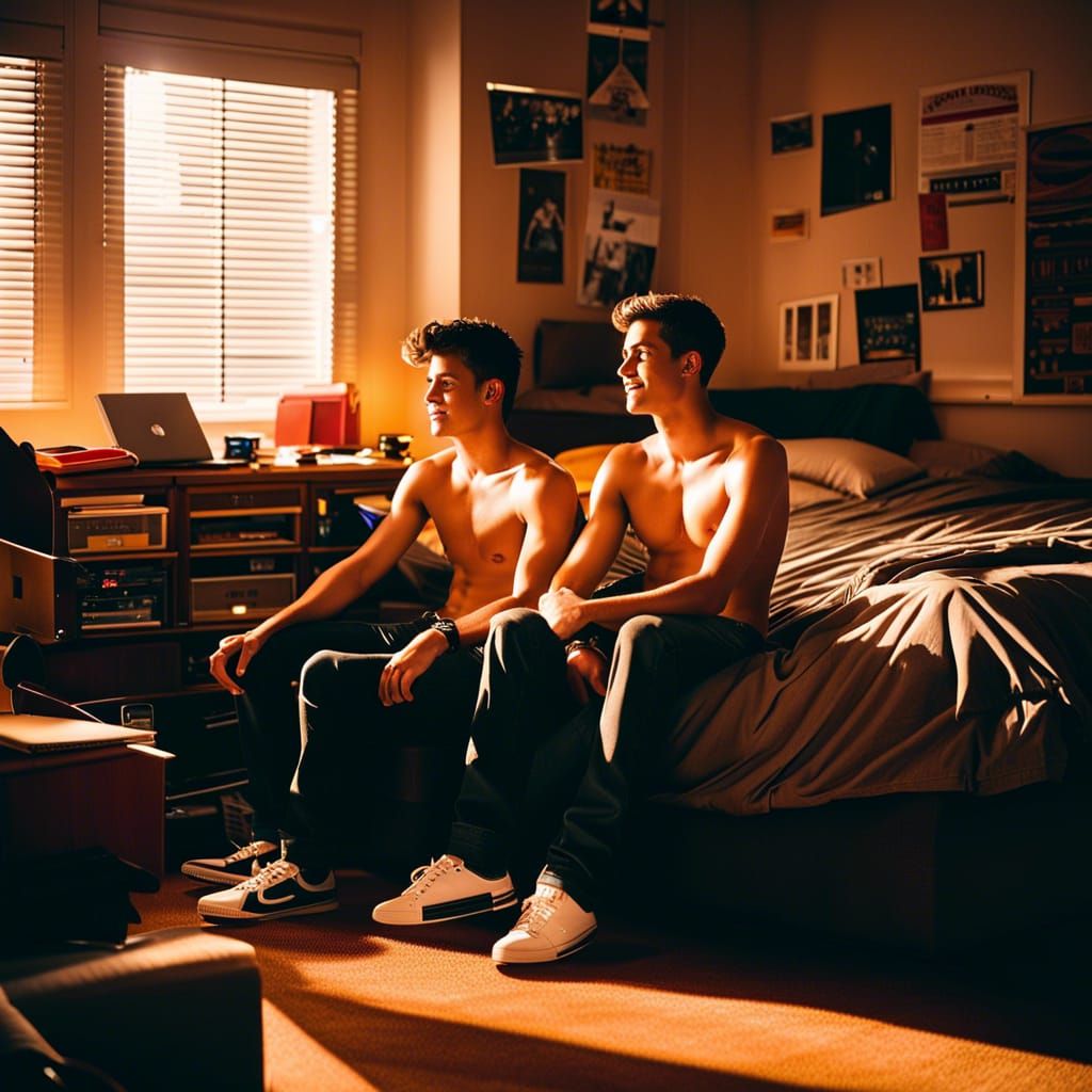 Gay Couple in College Dorm: Award-Winning Photo