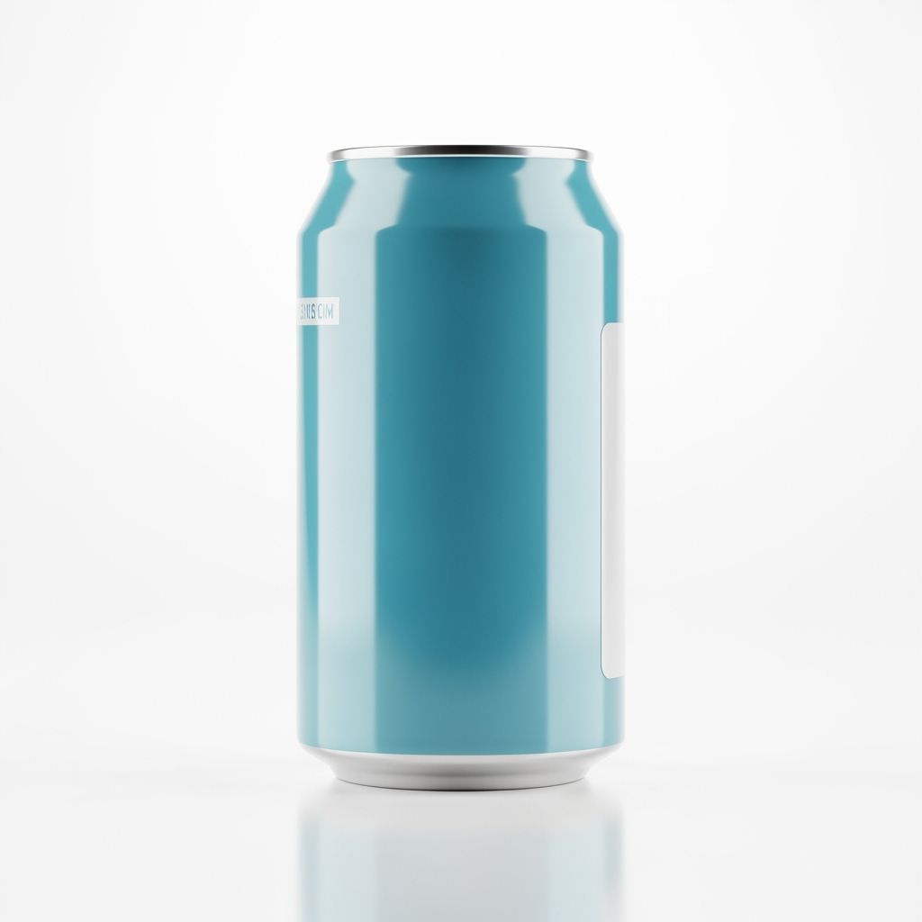 Sleek Modern Soda Can Product Shot