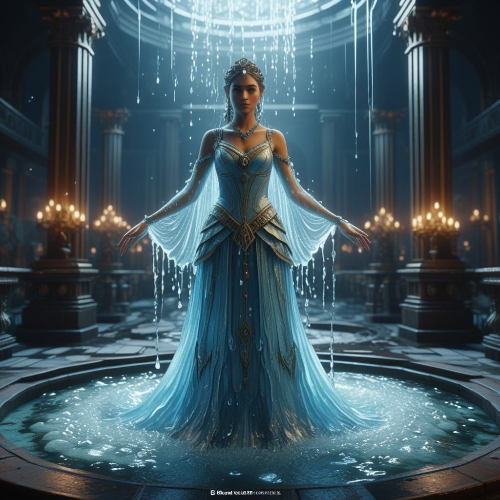 Ethereal Water Elemental in Classical Dress