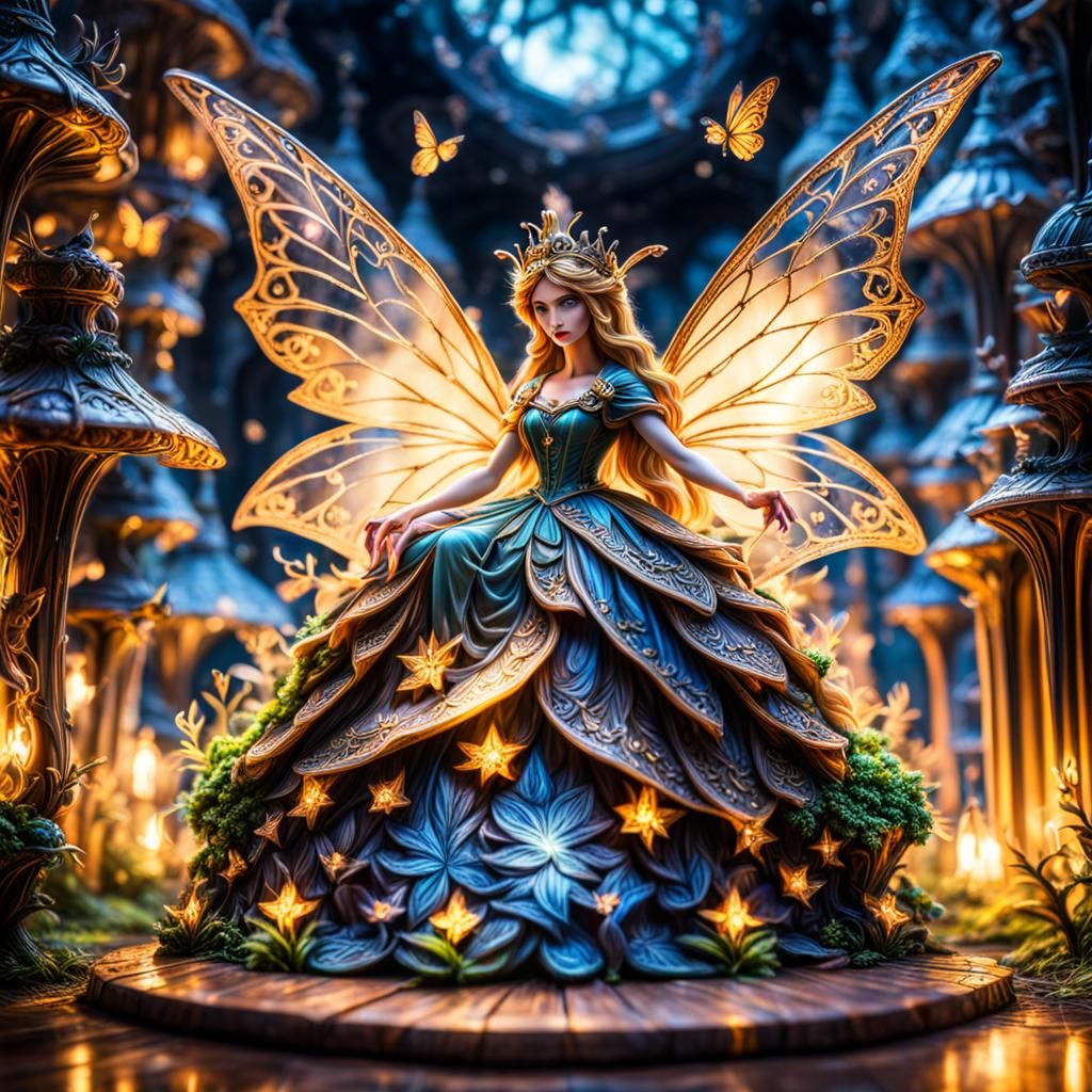 Hyperrealistic Fairy Royal in Cinematic Composition