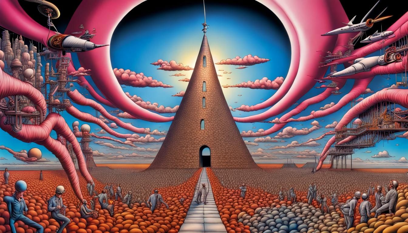Surreal Tribute Image Inspired by Pink Floyd