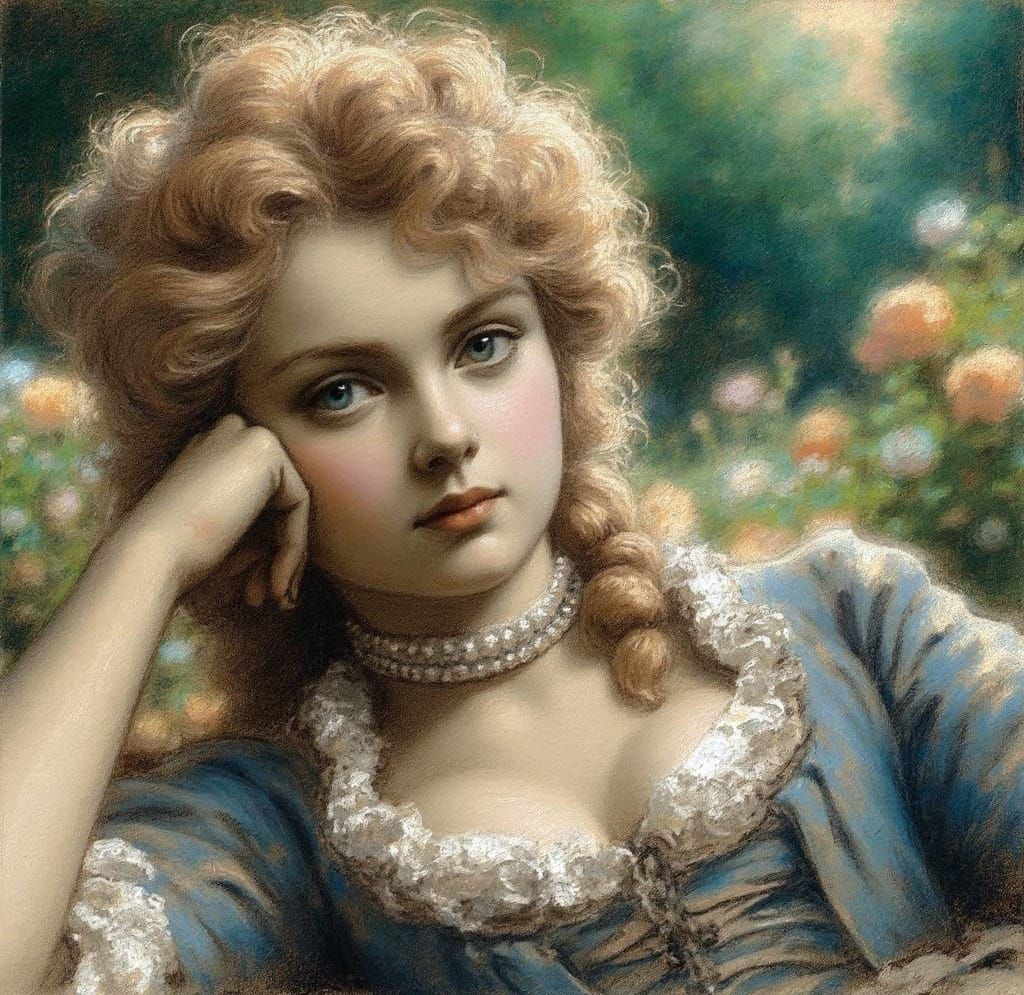 Ethereal Springtime Goddess in Vibrant Garden