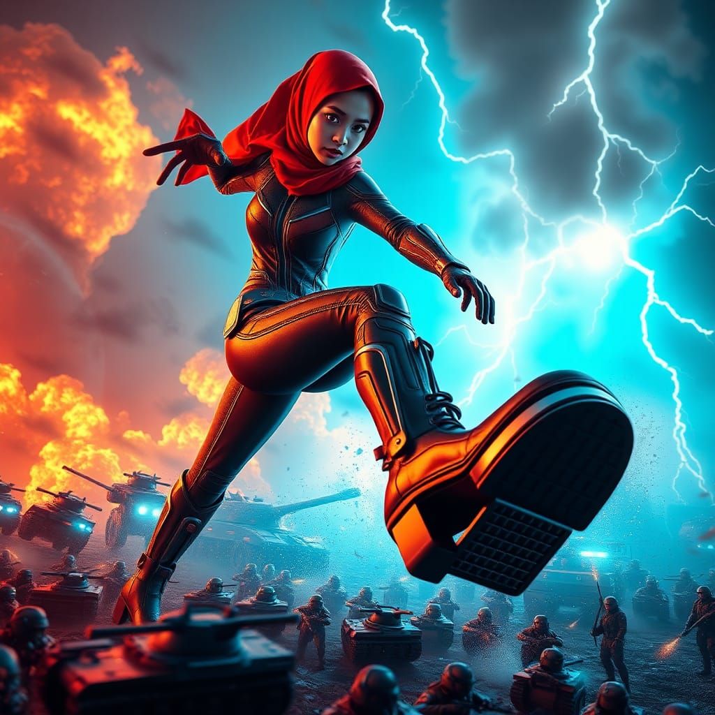 Malay Girl as Ant-Woman Unleashing Superpowers