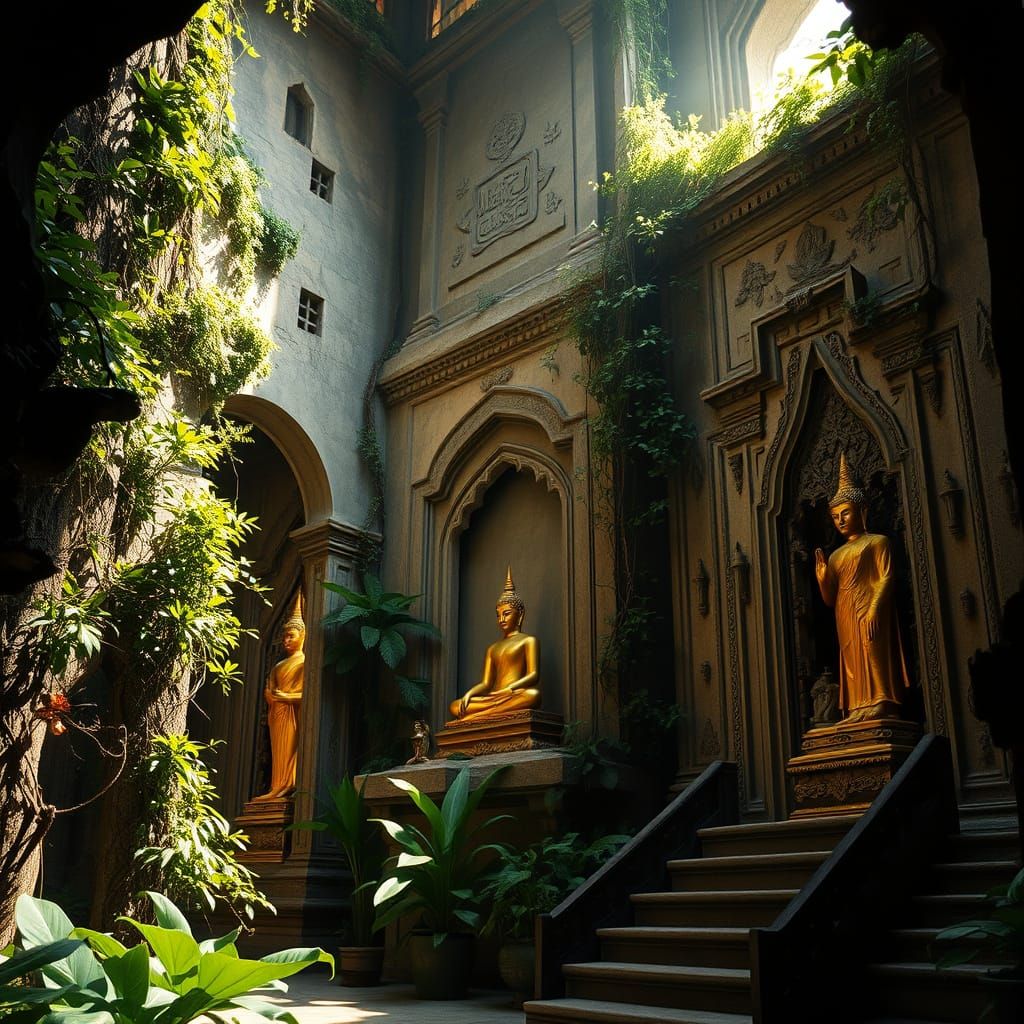 Ancient Asian Temple Radiates Warmth and Wonder