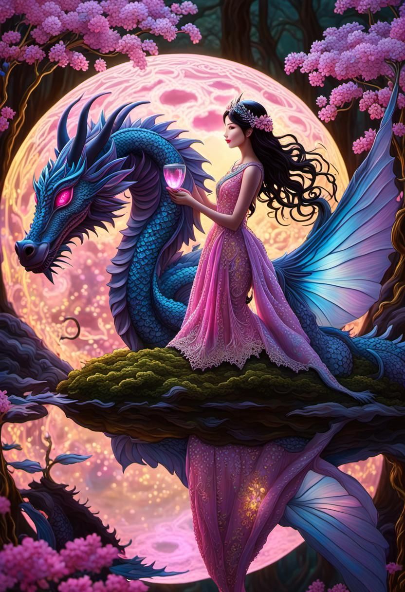 Pink Moon Dragon Princess