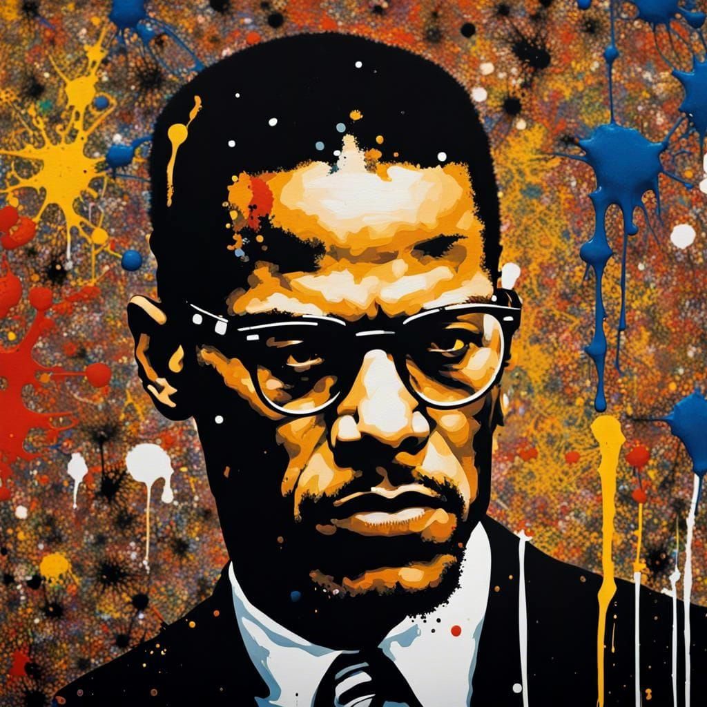 Colorful Polychromatic Splatter Painting