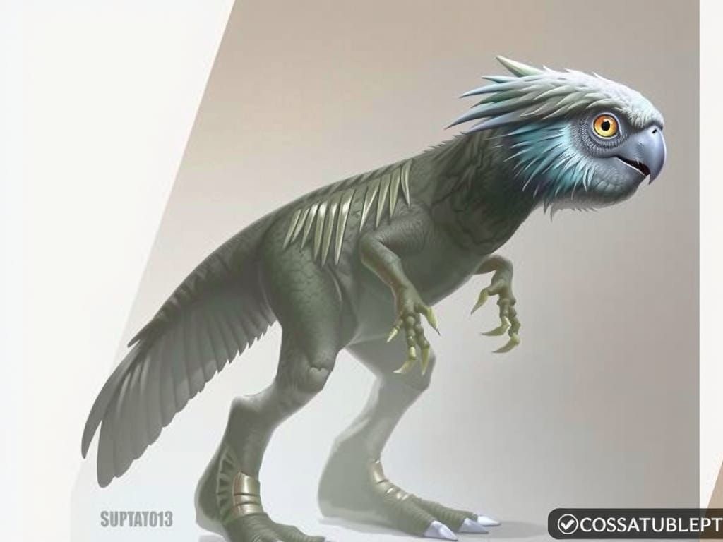 Monochrome Velociraptor with Golden Eye Concept Art