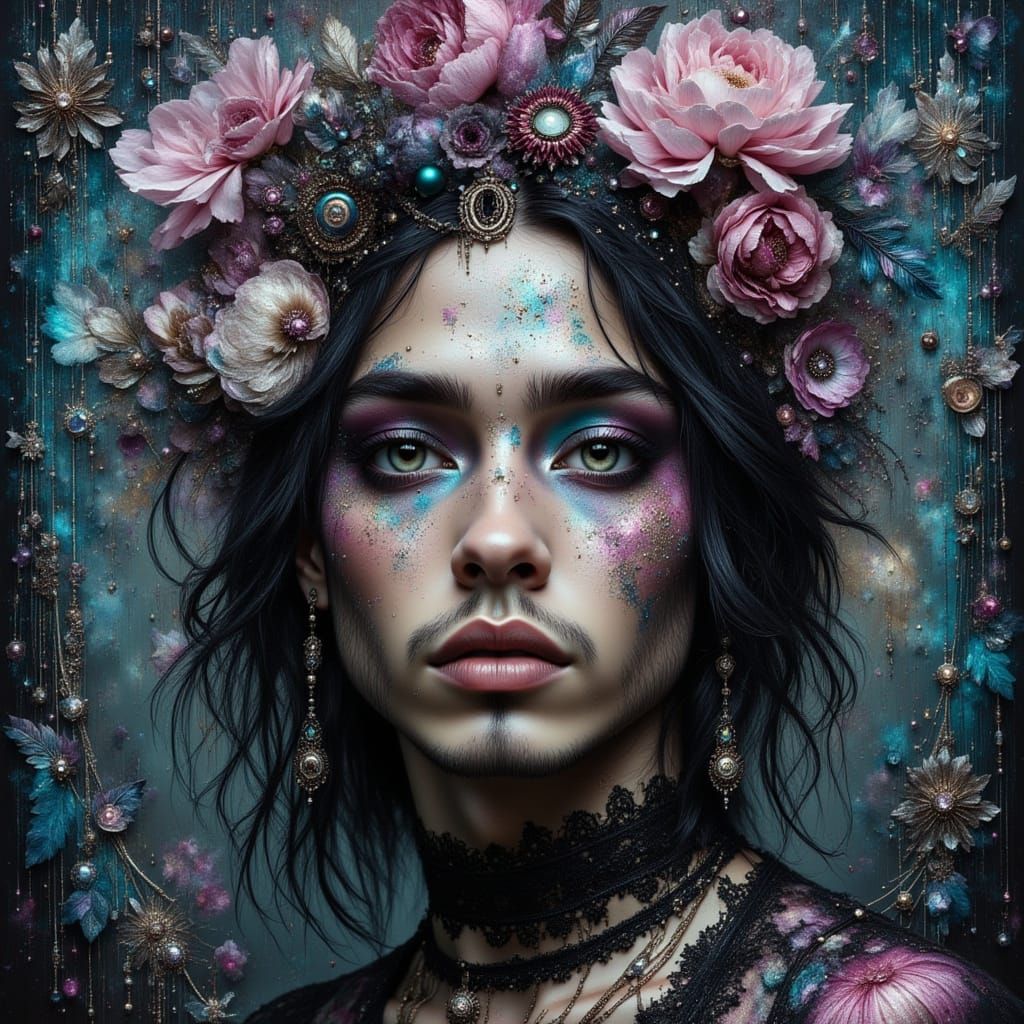 Gothic Arab Man Portrait in Renaissance Oil Style