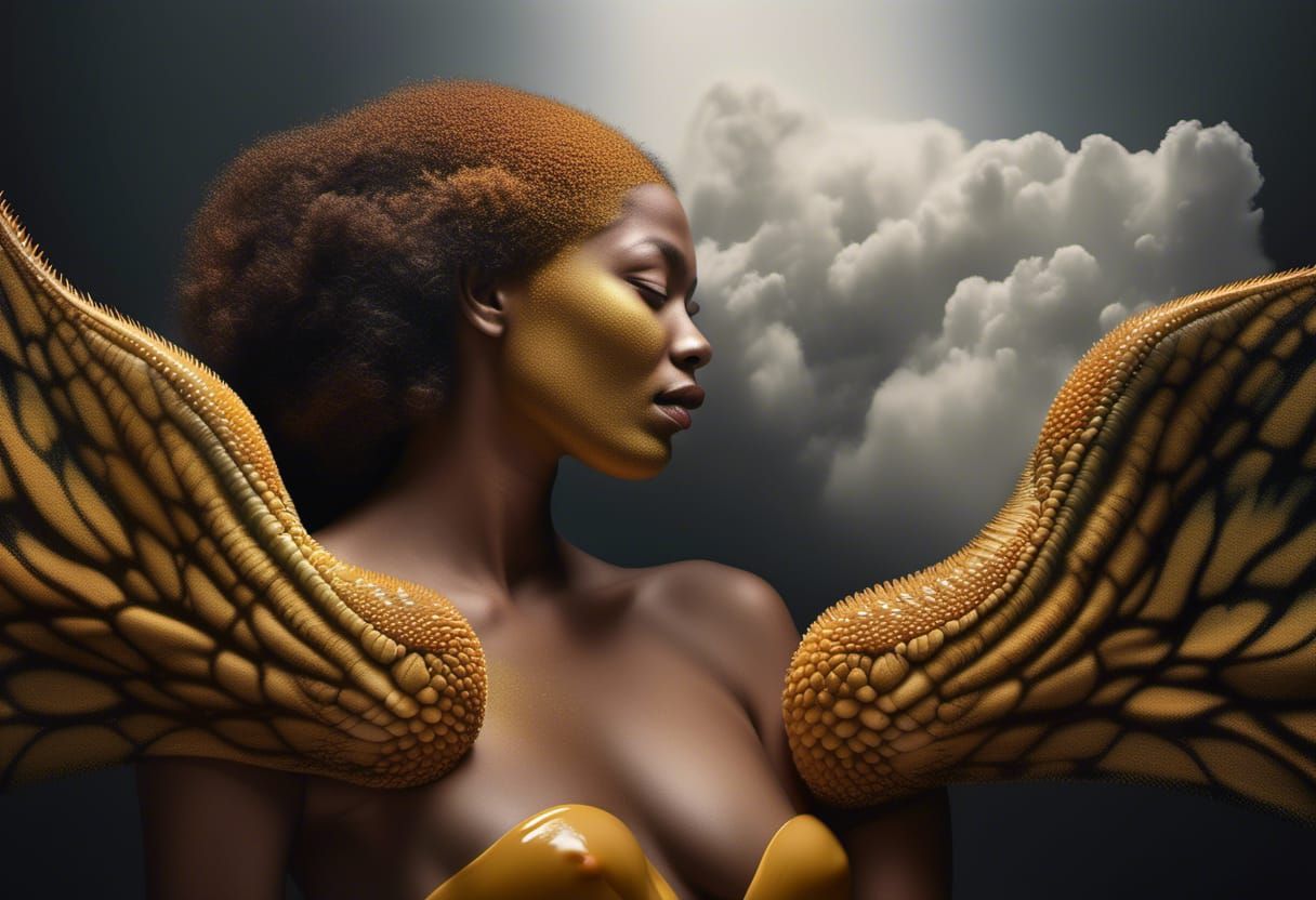 Serene Portrait in White Laboratory, Hyperrealism Style