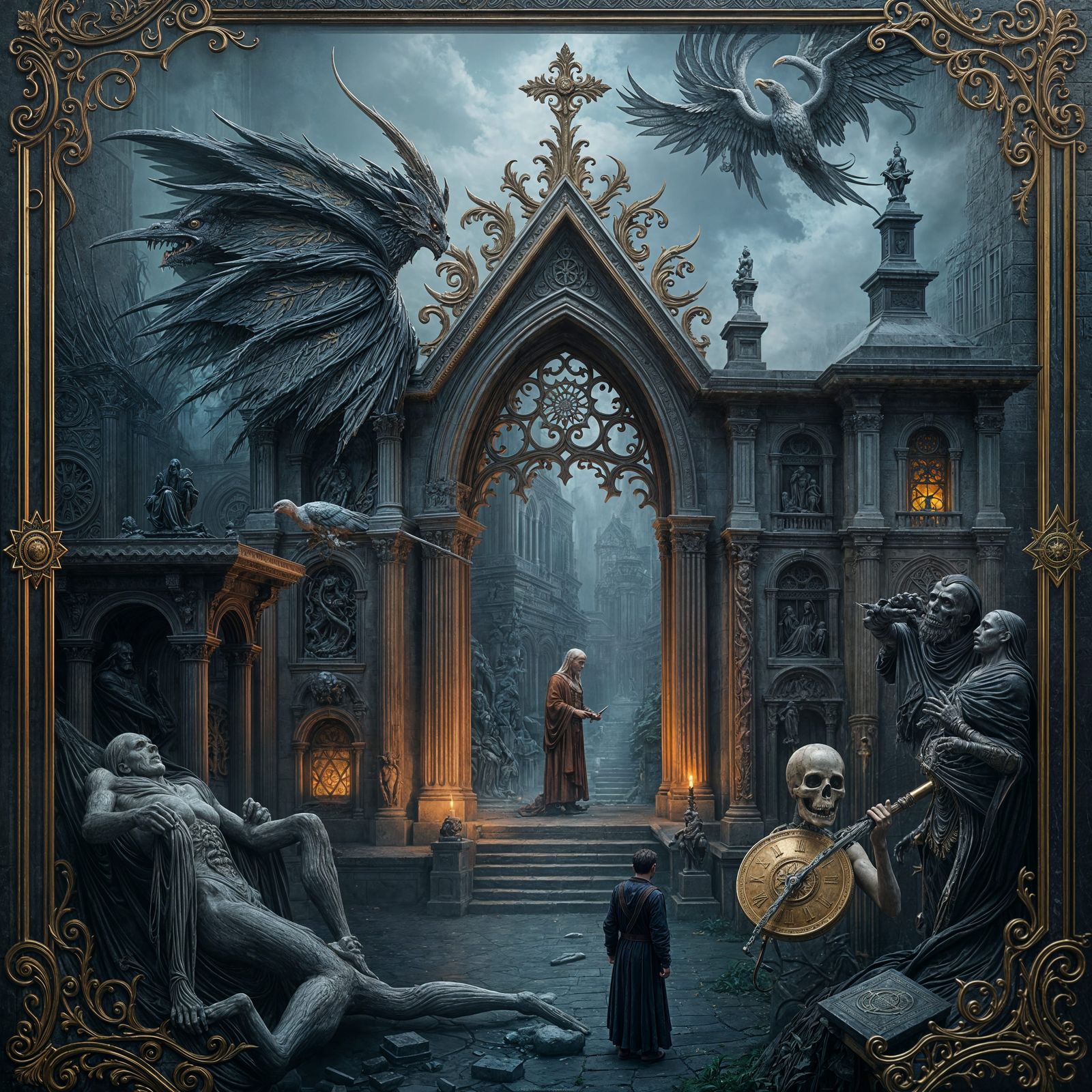 Gates of Eternal Memory in Vibrant Fantasy Landscapes