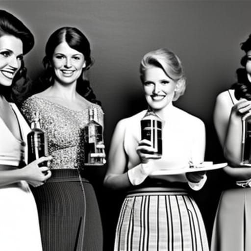 Wild Women Enjoying Whisky Celebration