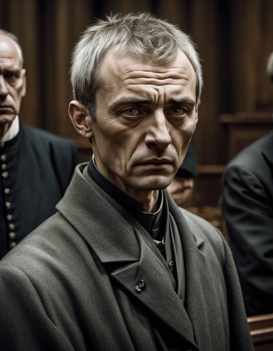 19th Century Courtroom Scene: Boy's Despair