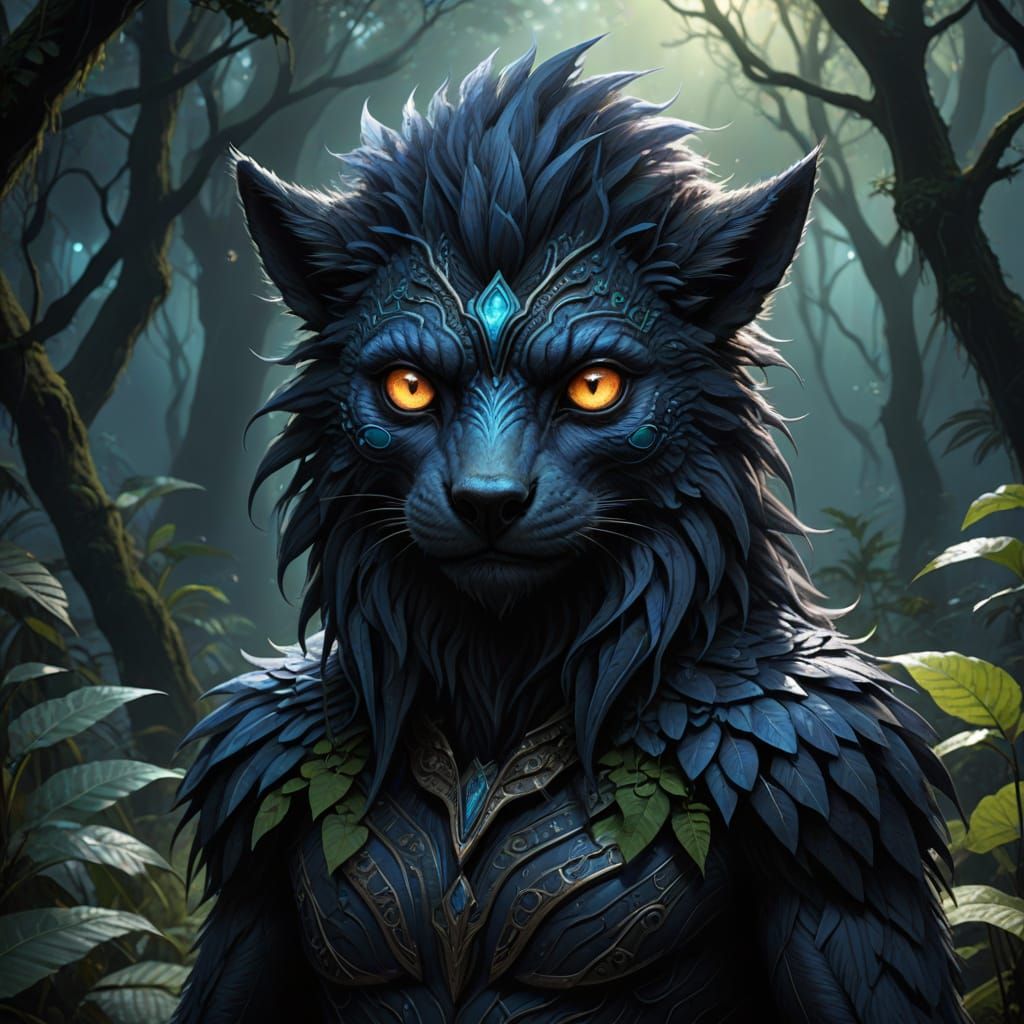 Verekundas Creature Portrait in Alien Jungle