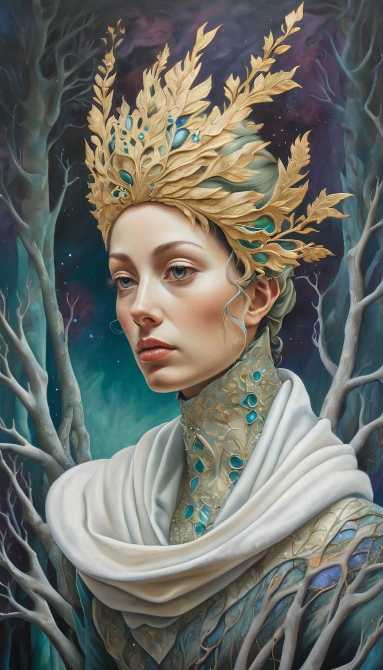 Surreal Portrait in Oil with Poignant Symbolism