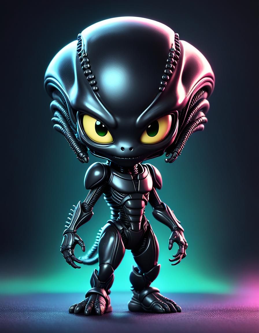 Cute Alien Demon in Pixar Style