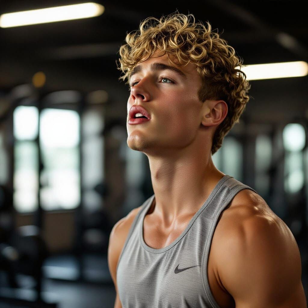 Man About to Sneeze: Cinematic Close-Up Portrait