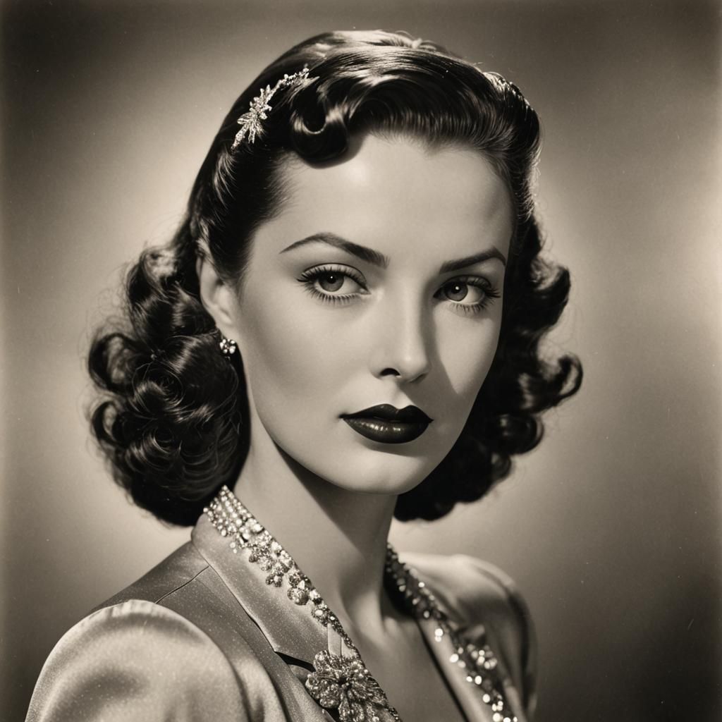 Vintage Hollywood Glamour Portrait
