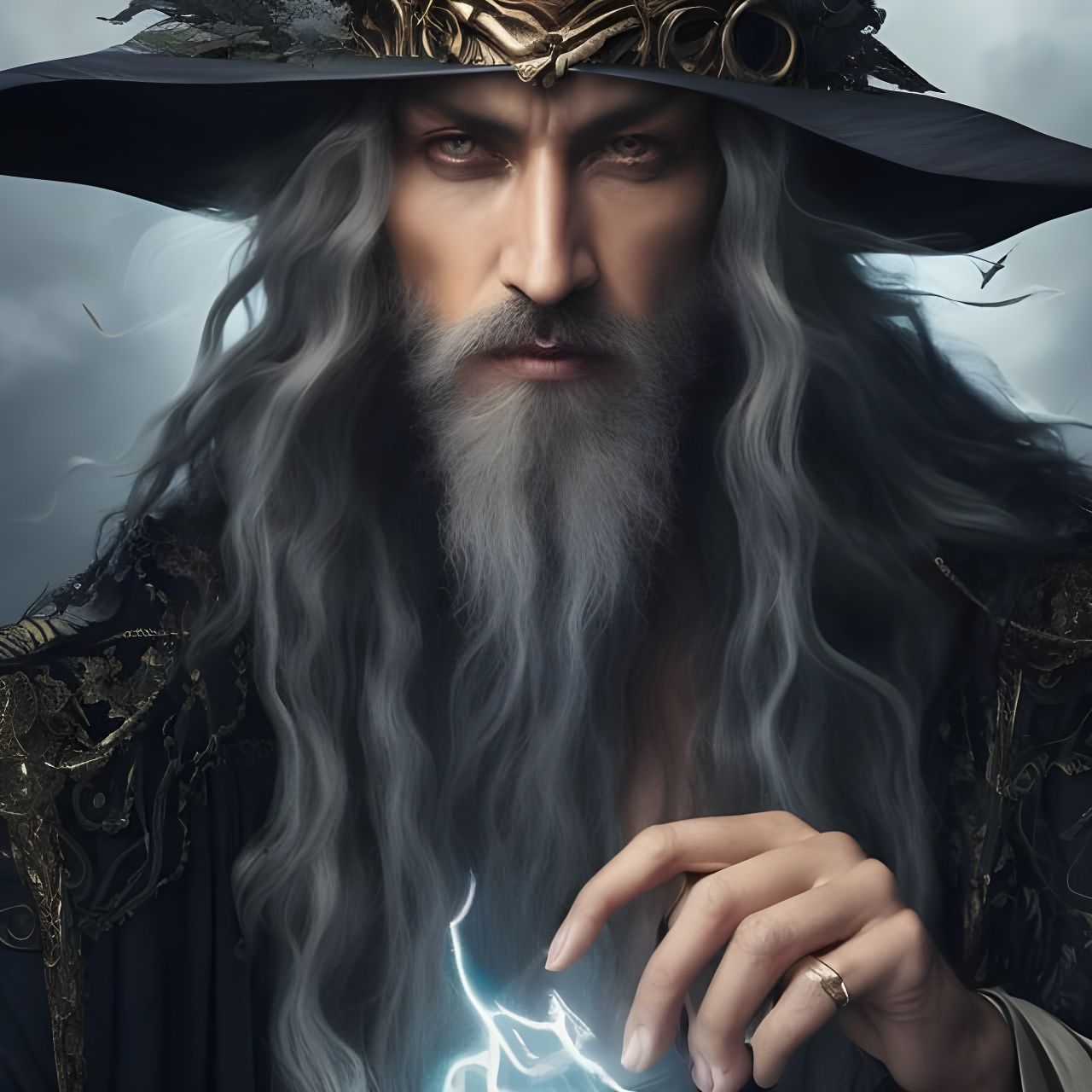 Mad Enchanter Sorcerer Casting a Spell