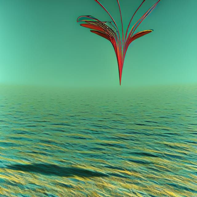 Surreal Sunshine Rays in Max Ernst Style