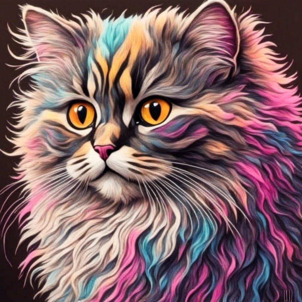 Fluffy Cat Generated by AI