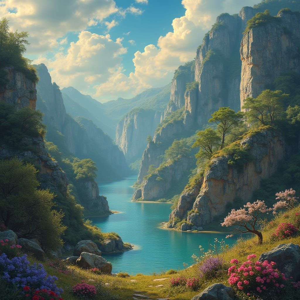 Earthquake Ravages Canyon Landscape