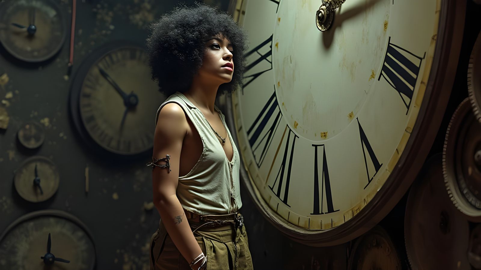 Cyberpunk Child in a Dystopian Future