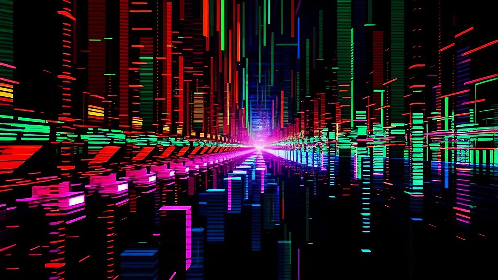 Glitching Cityscape with Visual Interference