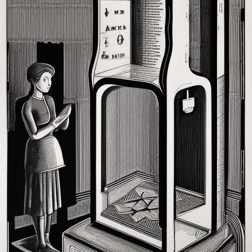 Simone de Beauvoir and Jeanne D'Arc in Arcade Machine