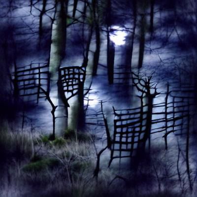 Moonlit Shadows in a Dead Forest