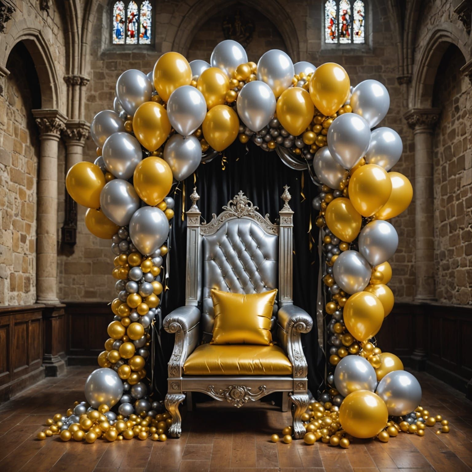 Medieval Throne Room Party Balloons: Professional Photograph...