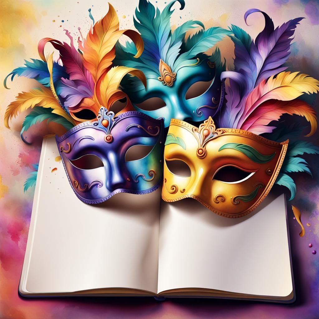 Colorful Carnival Notebook in Splash Art Style