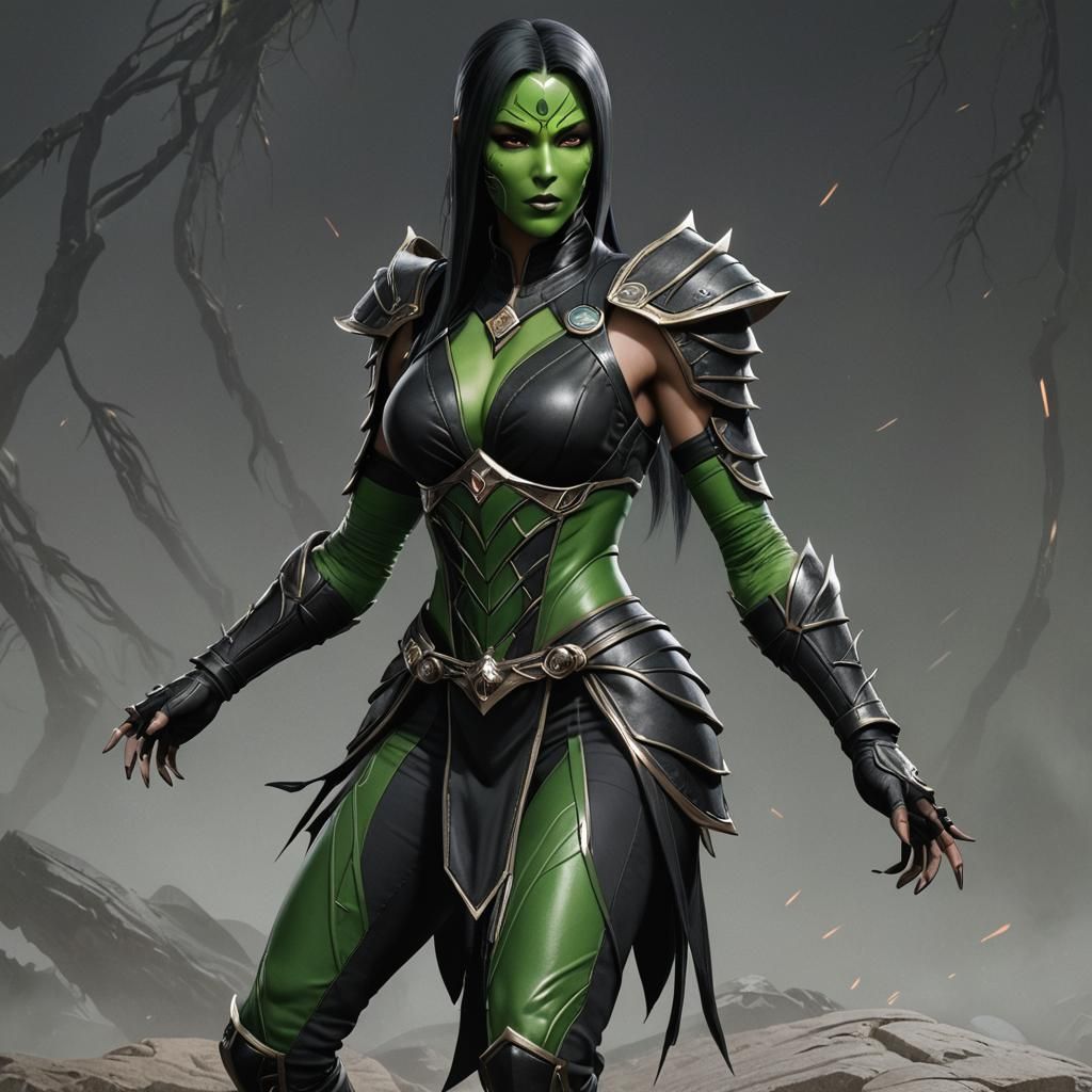 D'vorah from Mortal Kombat in 3D Anime Style