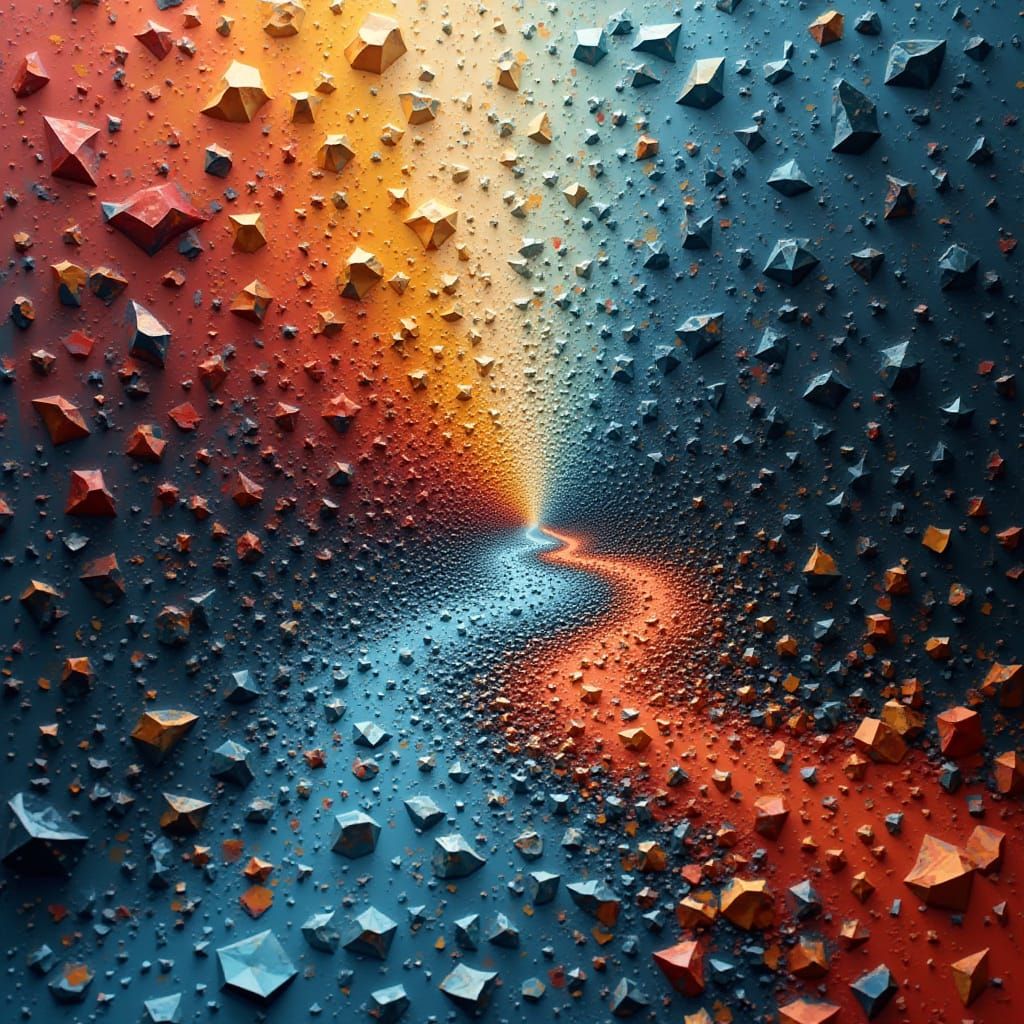 Fractal Turbulence in Pixelated Chaos