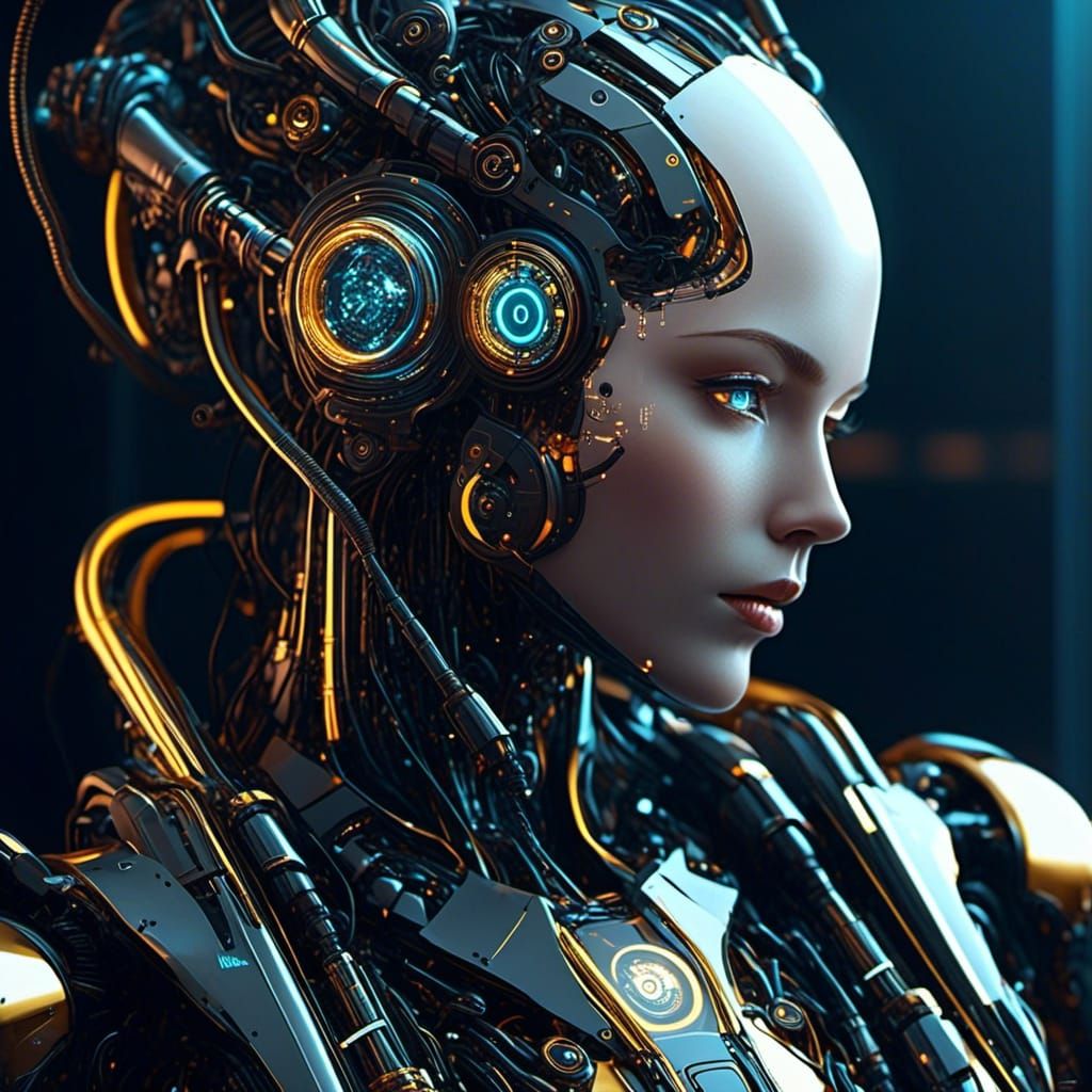 Cyberpunk Robotic Companion Reflects Owner's Style