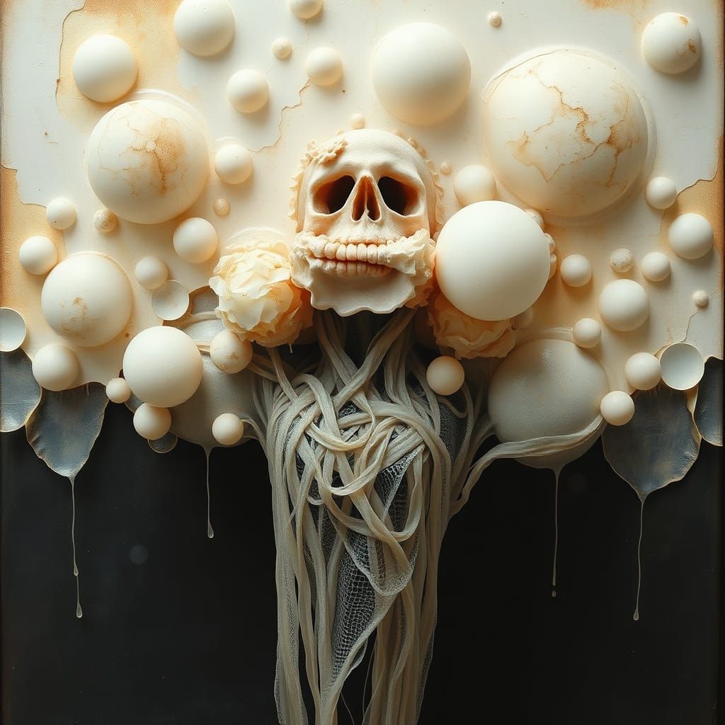 Surreal Lace and Leather Miasma in Watercolors