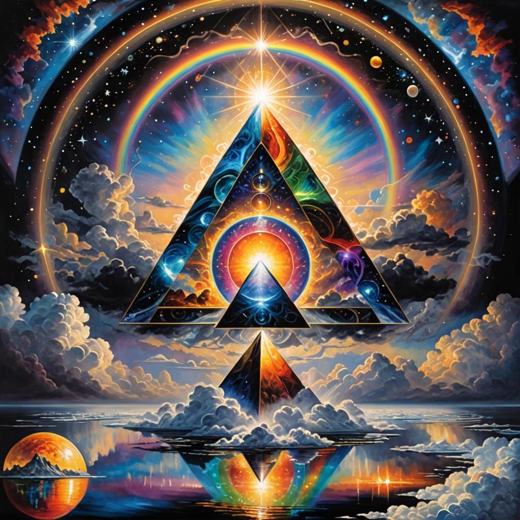 Opalescent Tesseract: A Digital Art Masterpiece