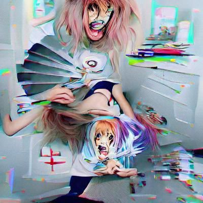 Anime Girl Portrait in Manga Style