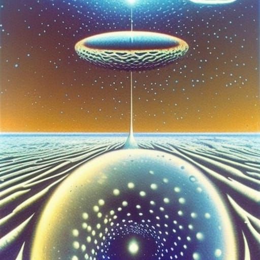 Cosmic Collision: Stars and Planets in Impasto Style