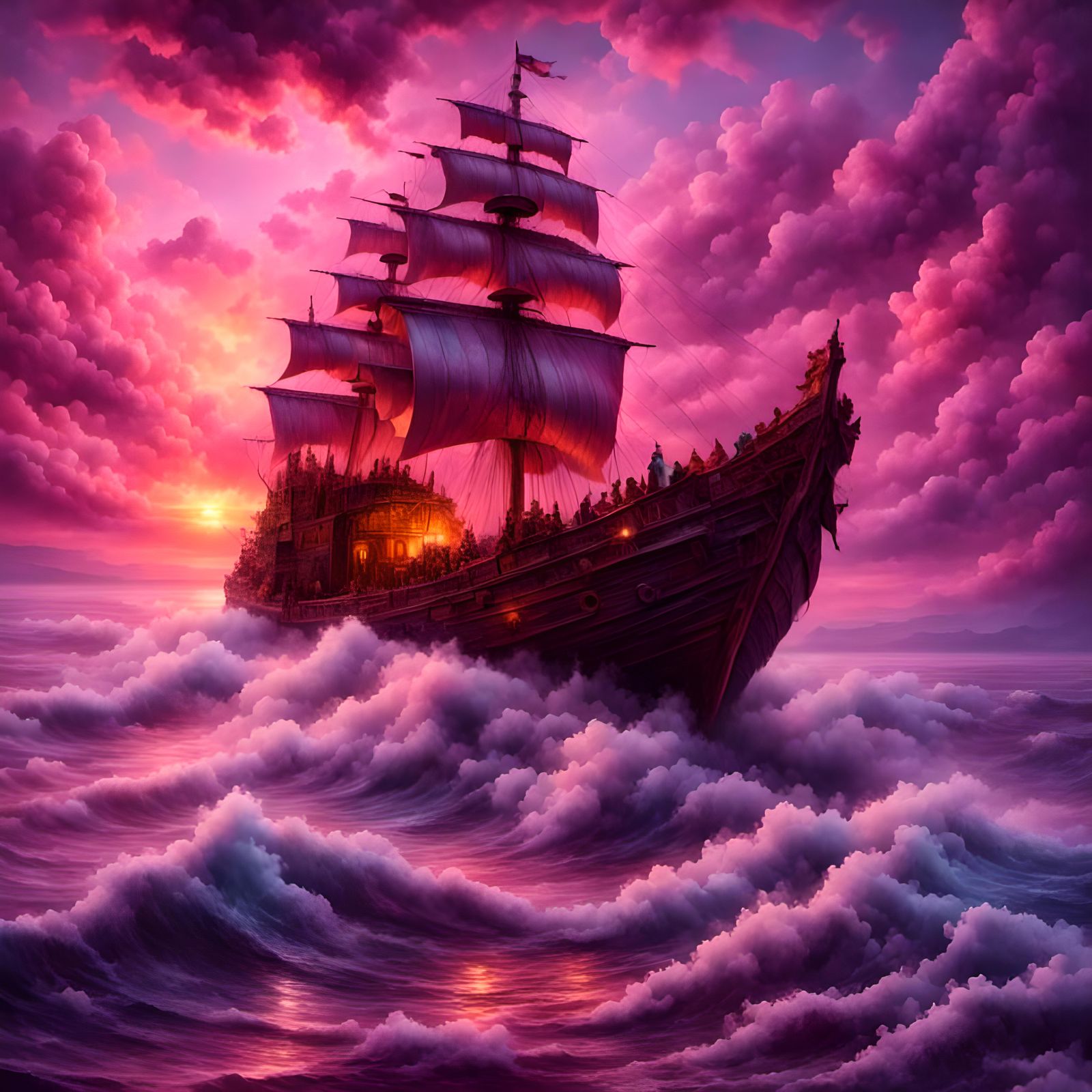 Paddle Boat Adrift in Winter Storm