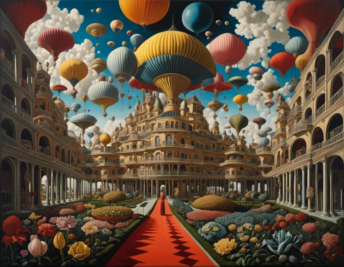 Surreal Medieval Architecture in Liminal Space