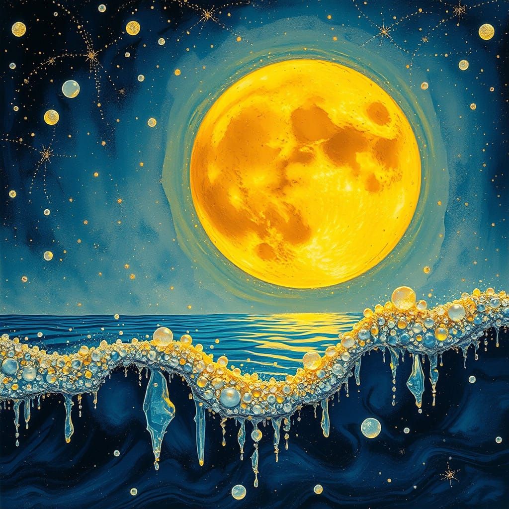 Surreal Iridescent Masterpiece of Oceanic Abundance