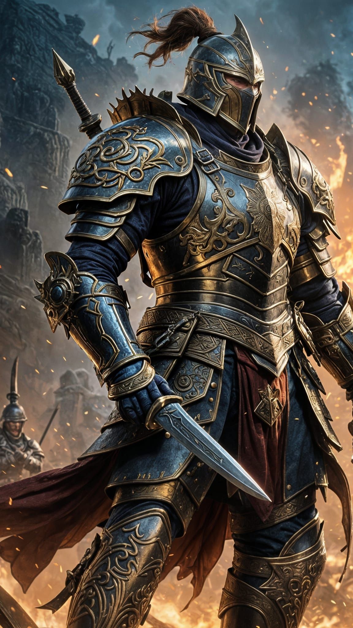 Warrior of Renown: AI Generated Image