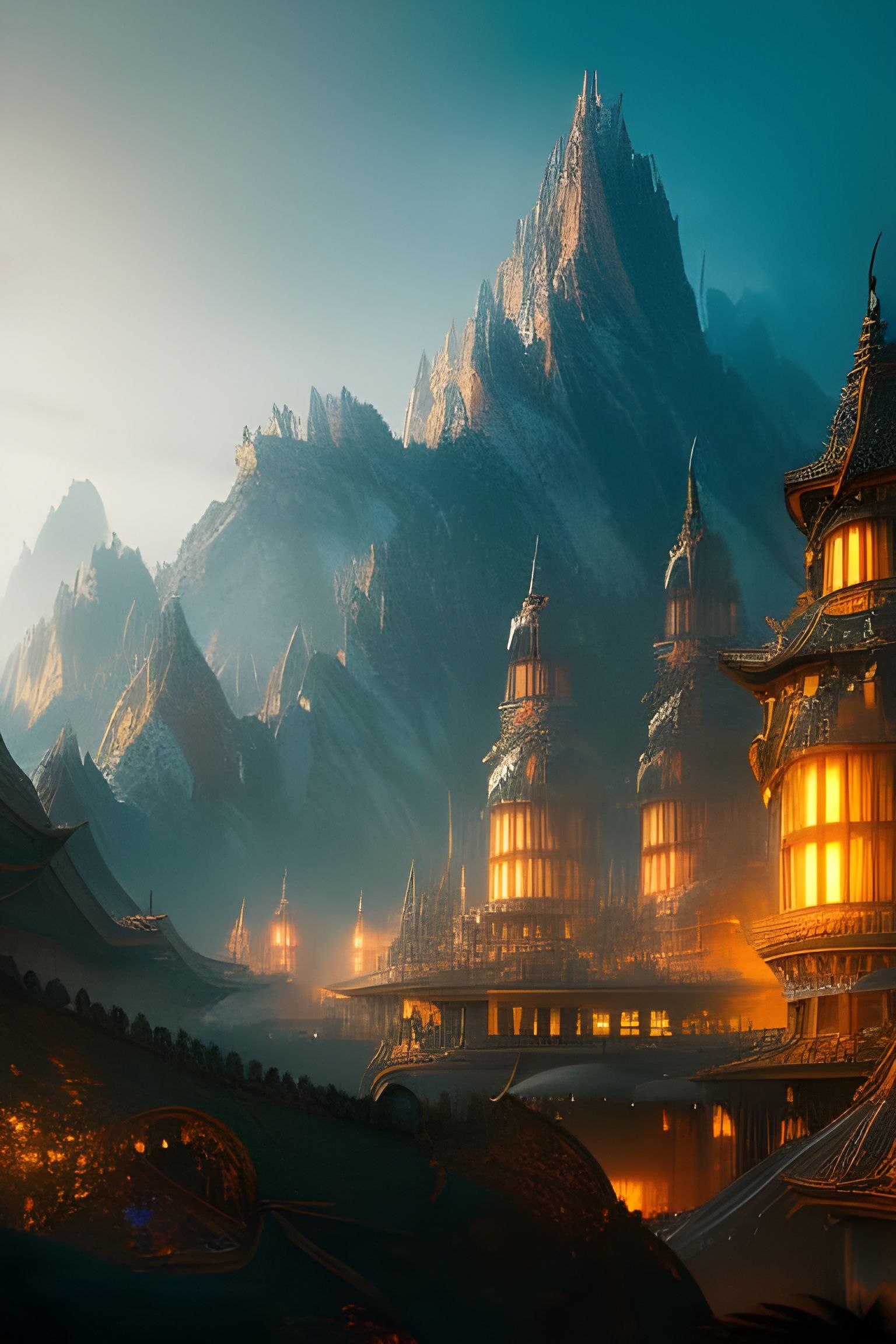 Majestic Golden Dragon in Hyperdetailed Fantasy Art