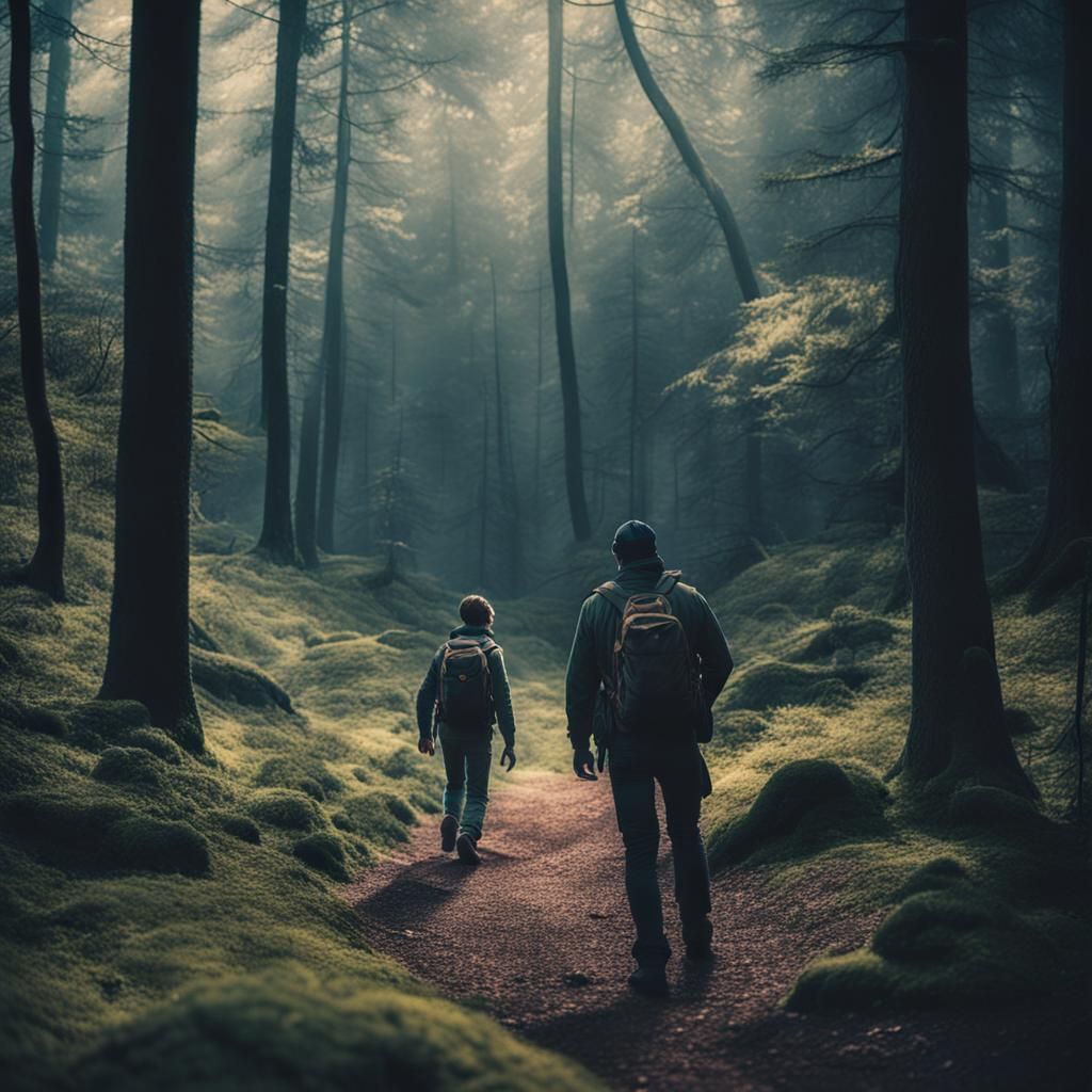 Dramatic Whispering Woods Cinematic Film Still