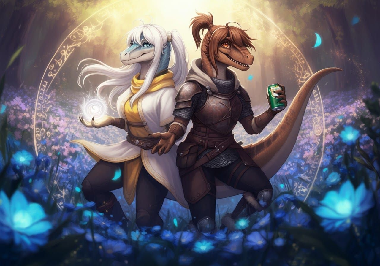 Dreamlike Fantasy Raptor Goddess