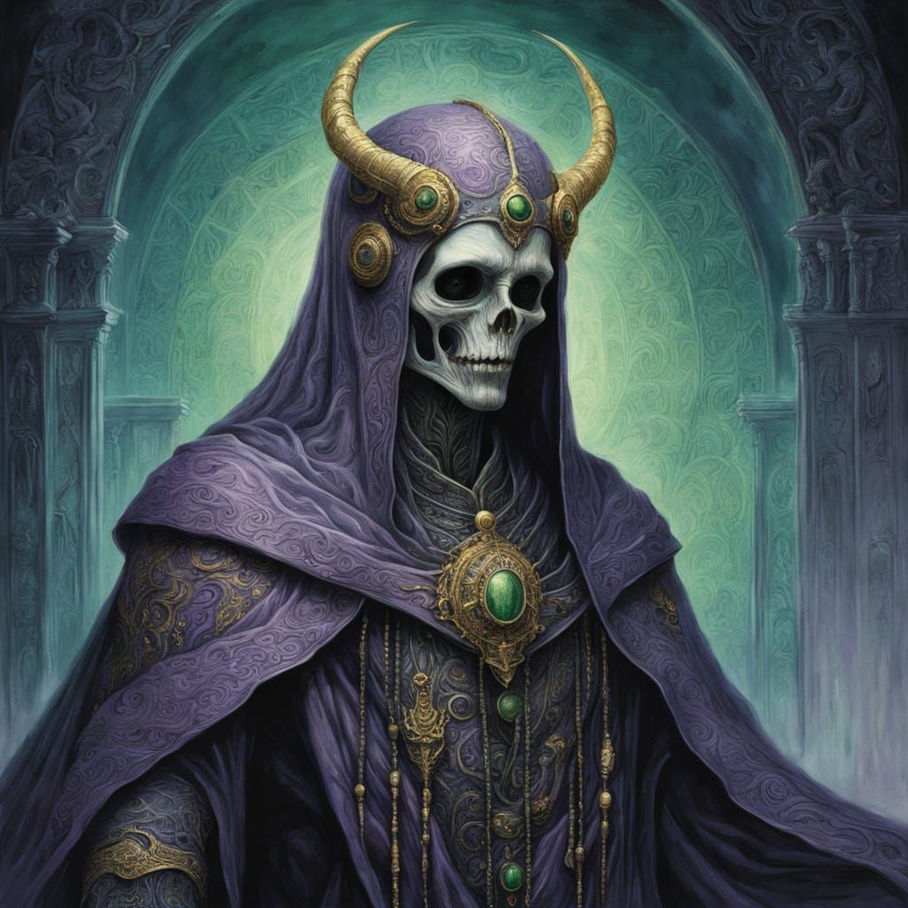 Ethereal Deathcaller in Dark Fantasy Gothic Style