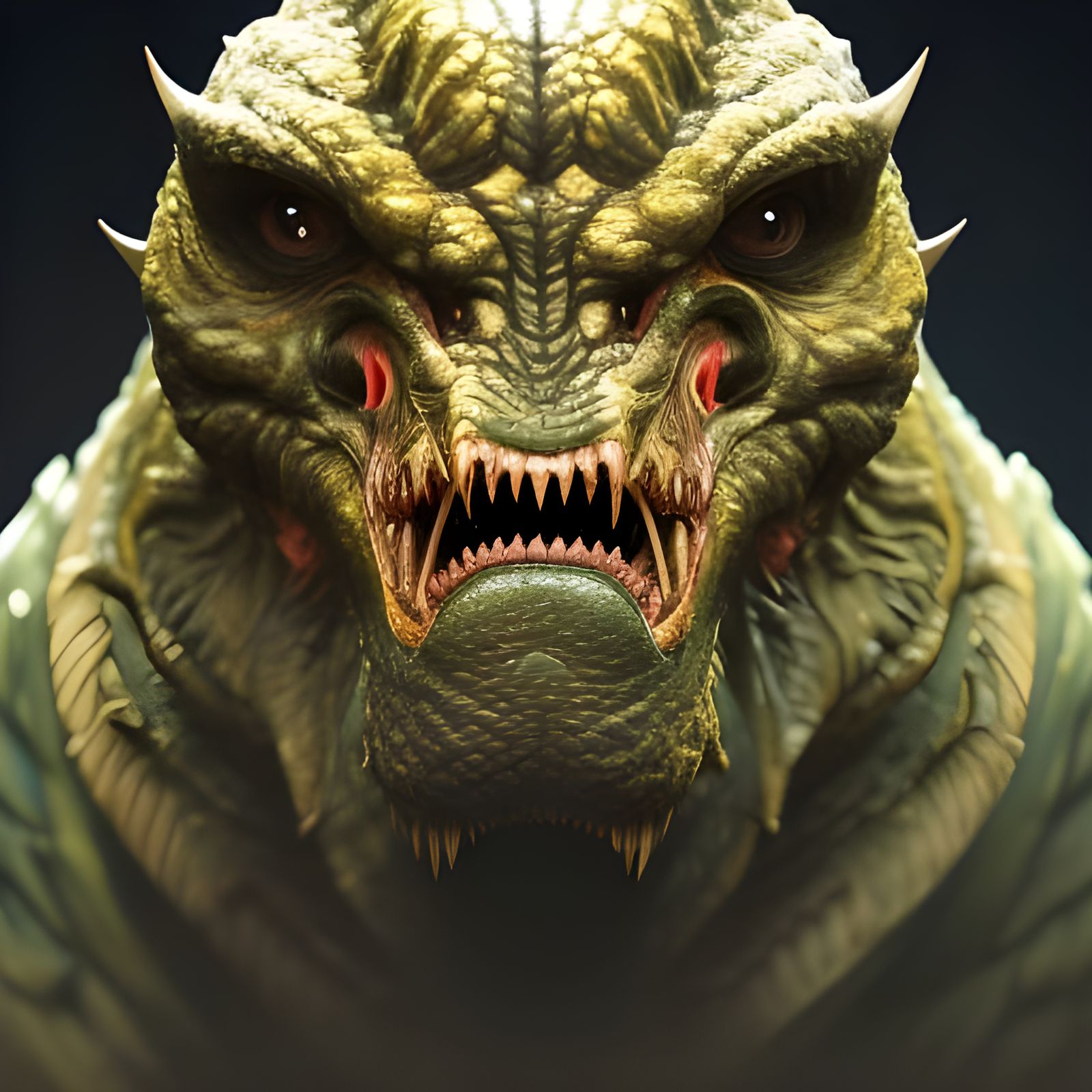 Grotesque Gargoyle Portrait in Detailed Concept Art