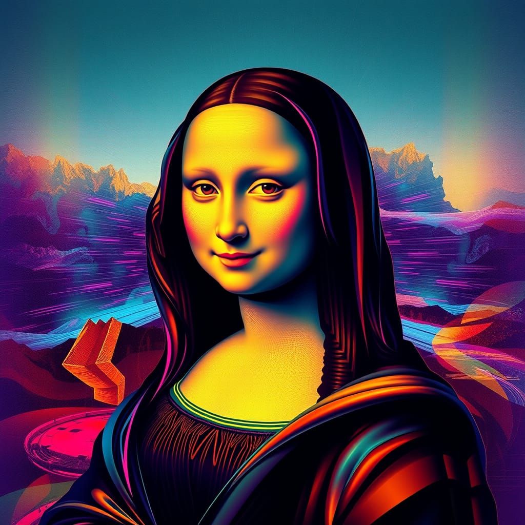 Surreal Modern Masterpiece of the Mona Lisa