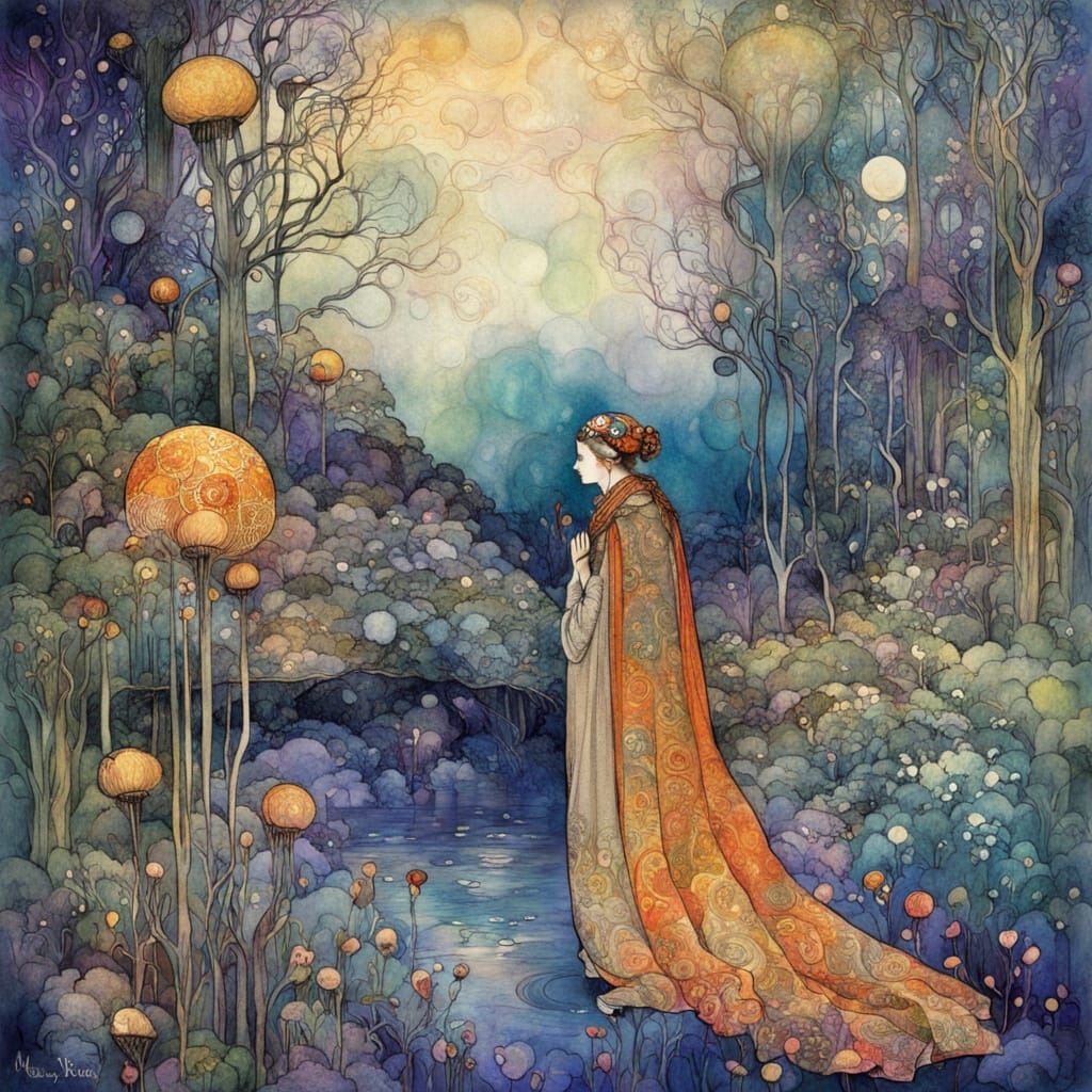 Dreamlike Liquid Ink Watercolour Art